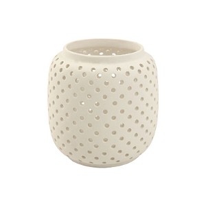 white-open-work-ceramic-candle-holder
